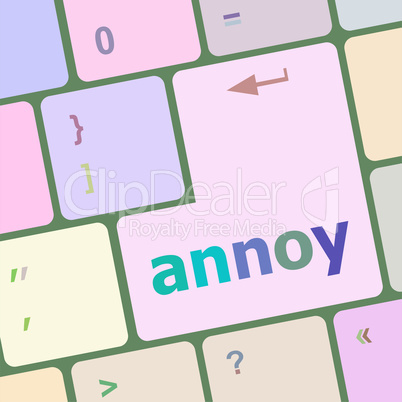 annoy button on the computer keyboard key