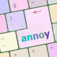 annoy button on the computer keyboard key