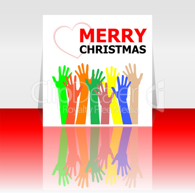 Merry Christmas greeting card - holidays lettering, Happy New Year design