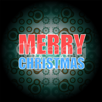 Beautiful text design of Merry Christmas on abstract background.