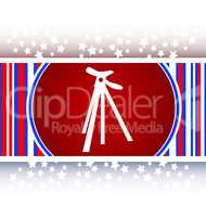 photo tripod web icon, button