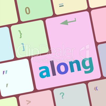 along words concept with key on keyboard