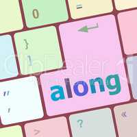 along words concept with key on keyboard