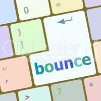 bounce button on computer pc keyboard key