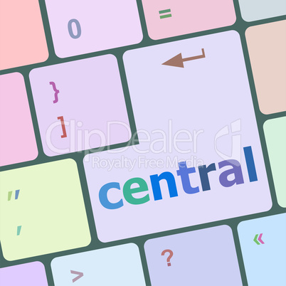 central button on computer pc keyboard key