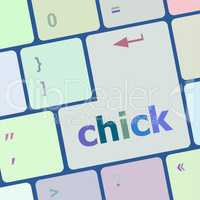 chick button on computer pc keyboard key
