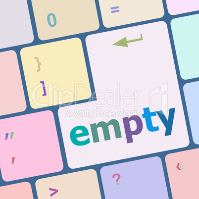 empty button on computer pc keyboard key
