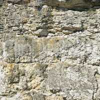 Geological section of sedimentary rocks.