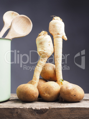 Parsley root with potatoes