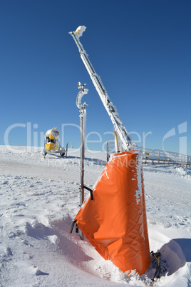 Start of the ski slopes, vertical orientation