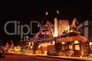 Christmas holiday lights at the Laguna Sawdust Arts Festival