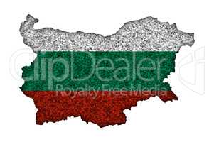 Karte von Bulgarien auf Textur