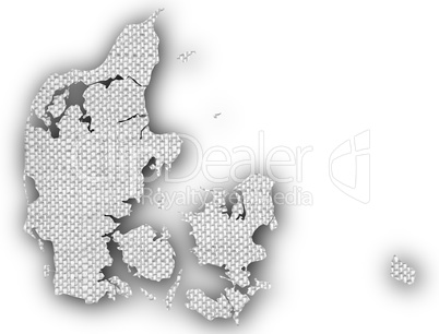 Karte von Dänemark auf Textur