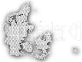 Karte von Dänemark auf Textur