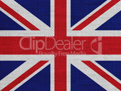 Fahne von Großbritannien auf Textur