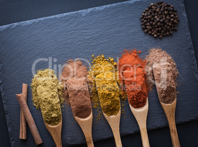 colorful herbs and spices