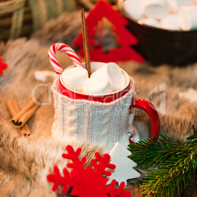 Hot chocolate with marshmallows