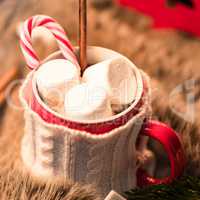 Hot chocolate with marshmallows