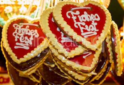 Die Lebkuchenherzen am Weihnachtsmarkt