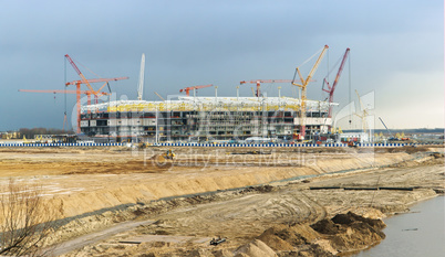 construction of the stadium