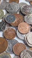 Pound coins - vertical