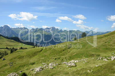 Blick vom Diedamskopf zum Zitterklapfen