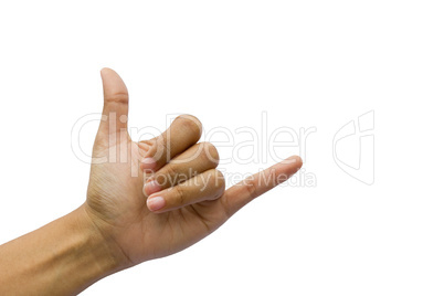 Gesturing hand ,isolated on white