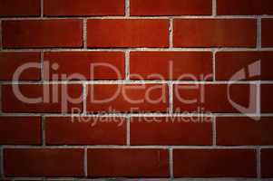 Red brick wall.