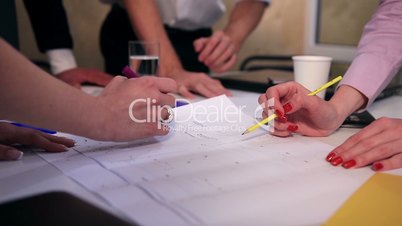 Group of business people planning a new project