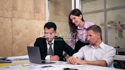Group of business people on video conference