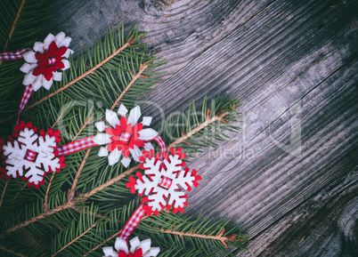 Christmas garland of spruce branches