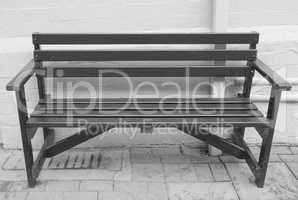 Black bench seat
