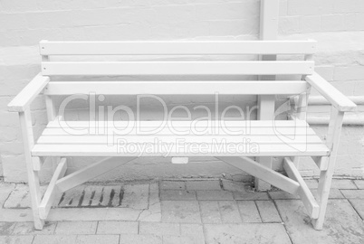 White bench seat