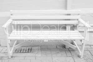 White bench seat