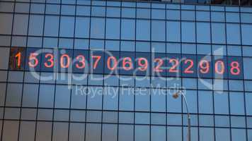 Digital Numbers On Office Building