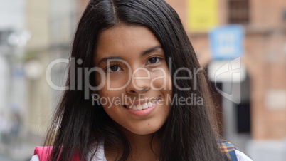 Smiling Hispanic Female Teen