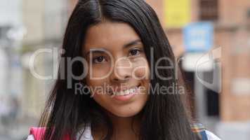 Smiling Hispanic Female Teen