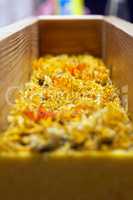 Handmade organic pure soap with calendula herbals flowers