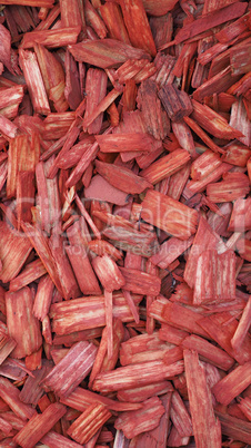 Red wood chip - vertical