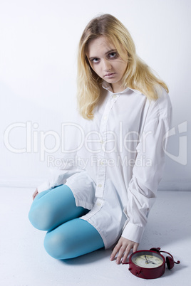 Young woman in a state of depression