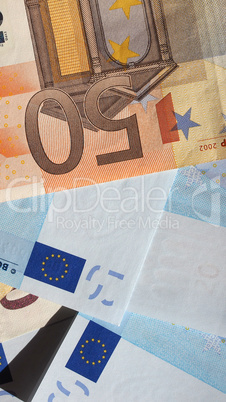 Fifty and Twenty Euro notes