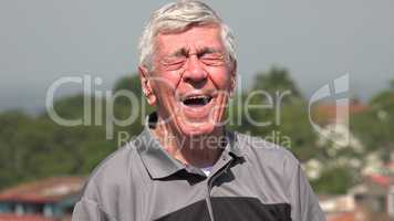 Happy Old Man Or Senior Citizen