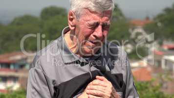 Crying Old Man Or Senior