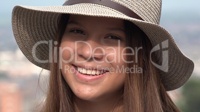 Pretty Teen Girl Smiling