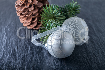 Christmas Symbols on a wooden background