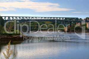 Reversing Falls Bridge and area Saint John River NB