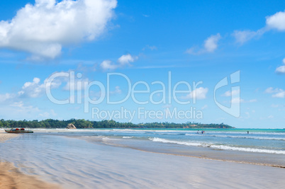 ocean, sandy beach, waves for surfing lessons