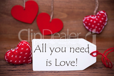 Read Hearts, Label, Quote All You Need Is Love