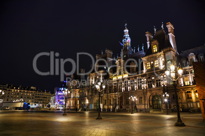 City Hall building (Hotel de Ville) in Paris