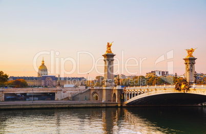Pont Alexandre III (Alexander III bridge) in Paris, France